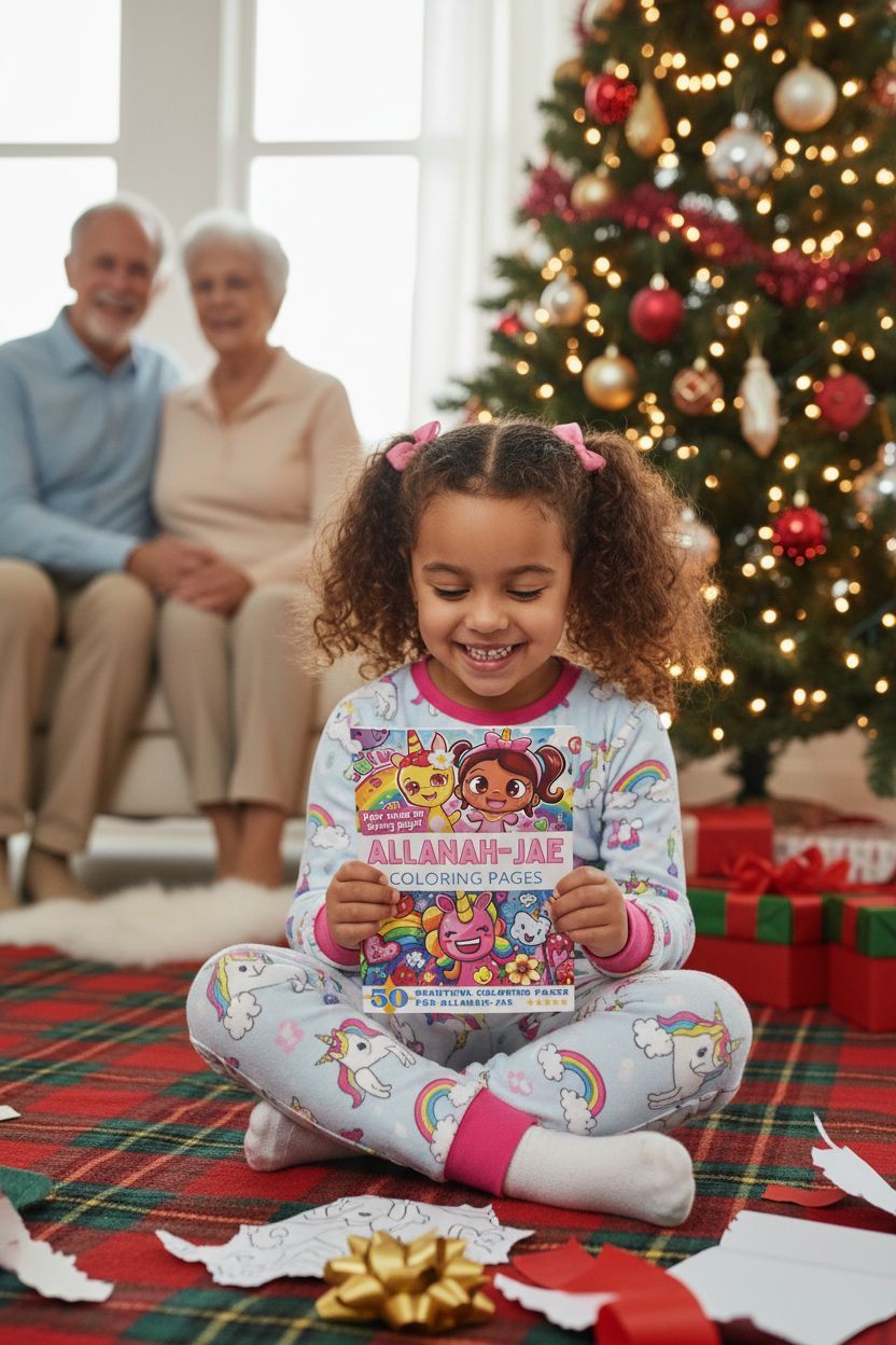 Allanah-Jae Christmas coloring pages gift