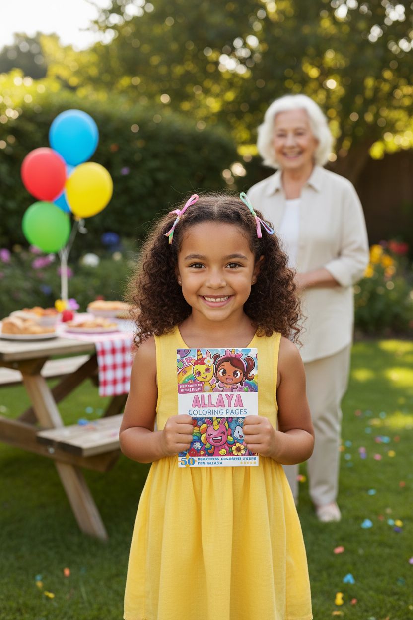 Allaya coloring book in use