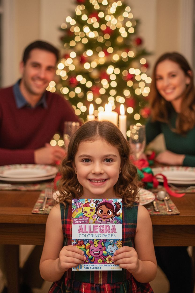 Allegra Christmas coloring pages gift