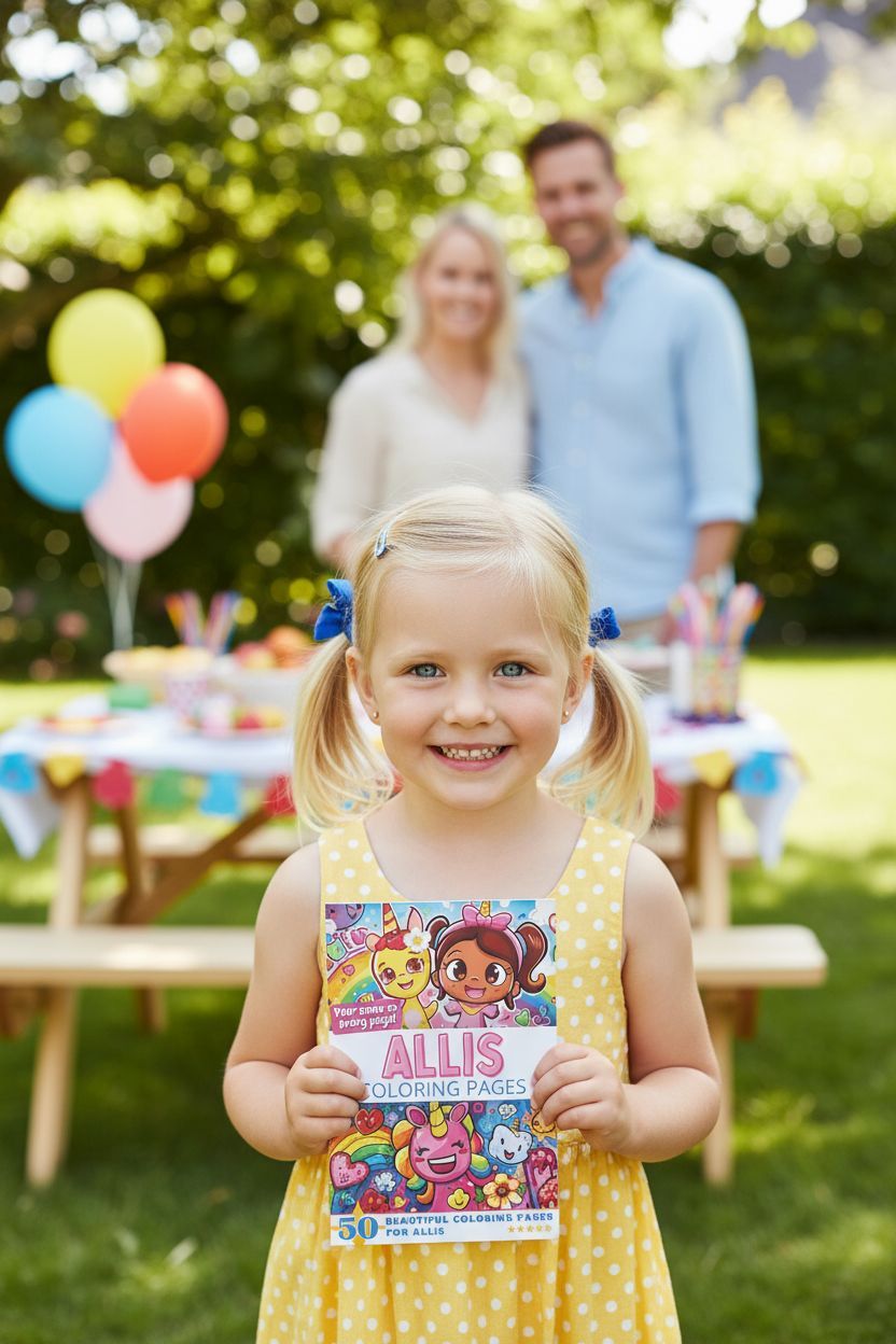 Allis coloring book in use