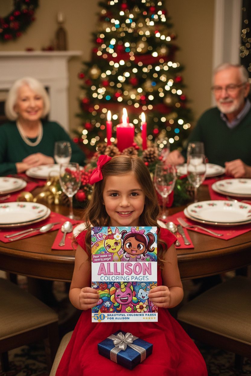 Allison Christmas coloring pages gift