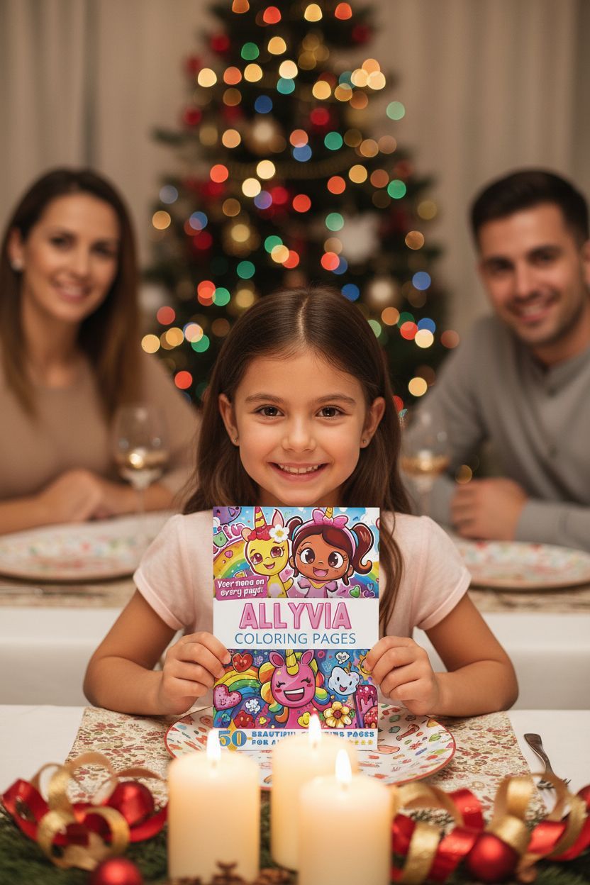 Allyvia Christmas coloring pages gift