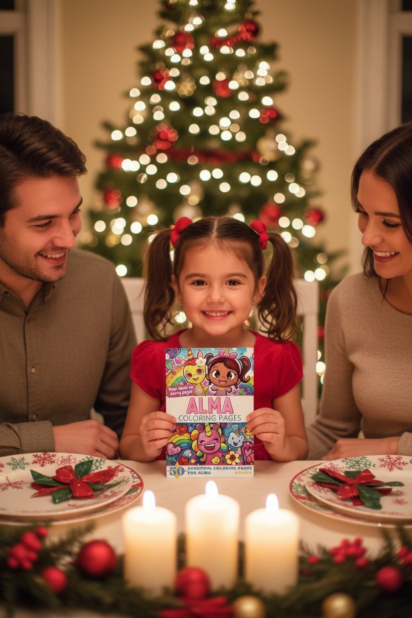 Alma Christmas coloring pages gift