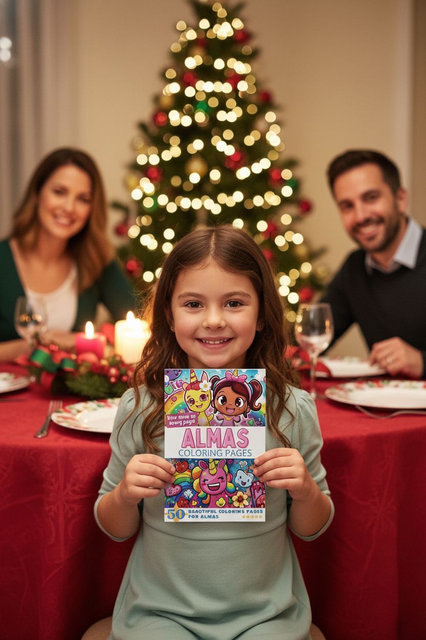 Almas Christmas coloring pages gift
