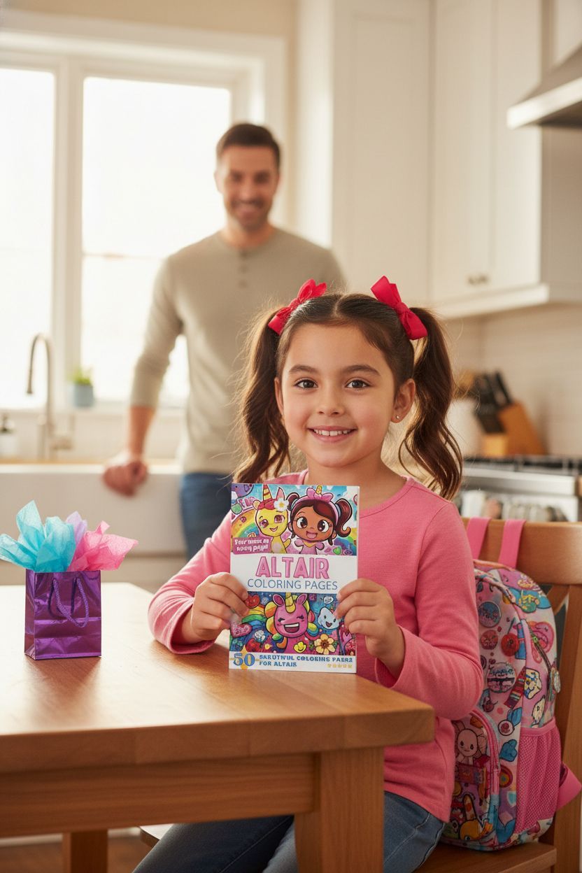 Altair coloring book in use