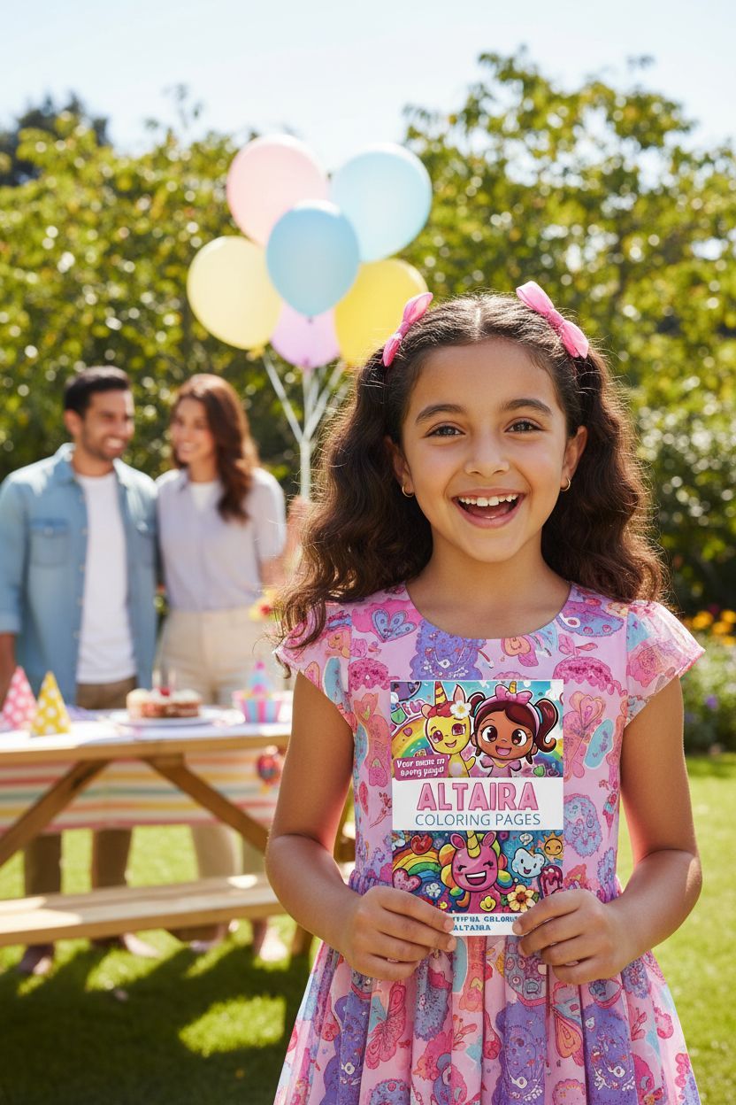 Altaira coloring book in use