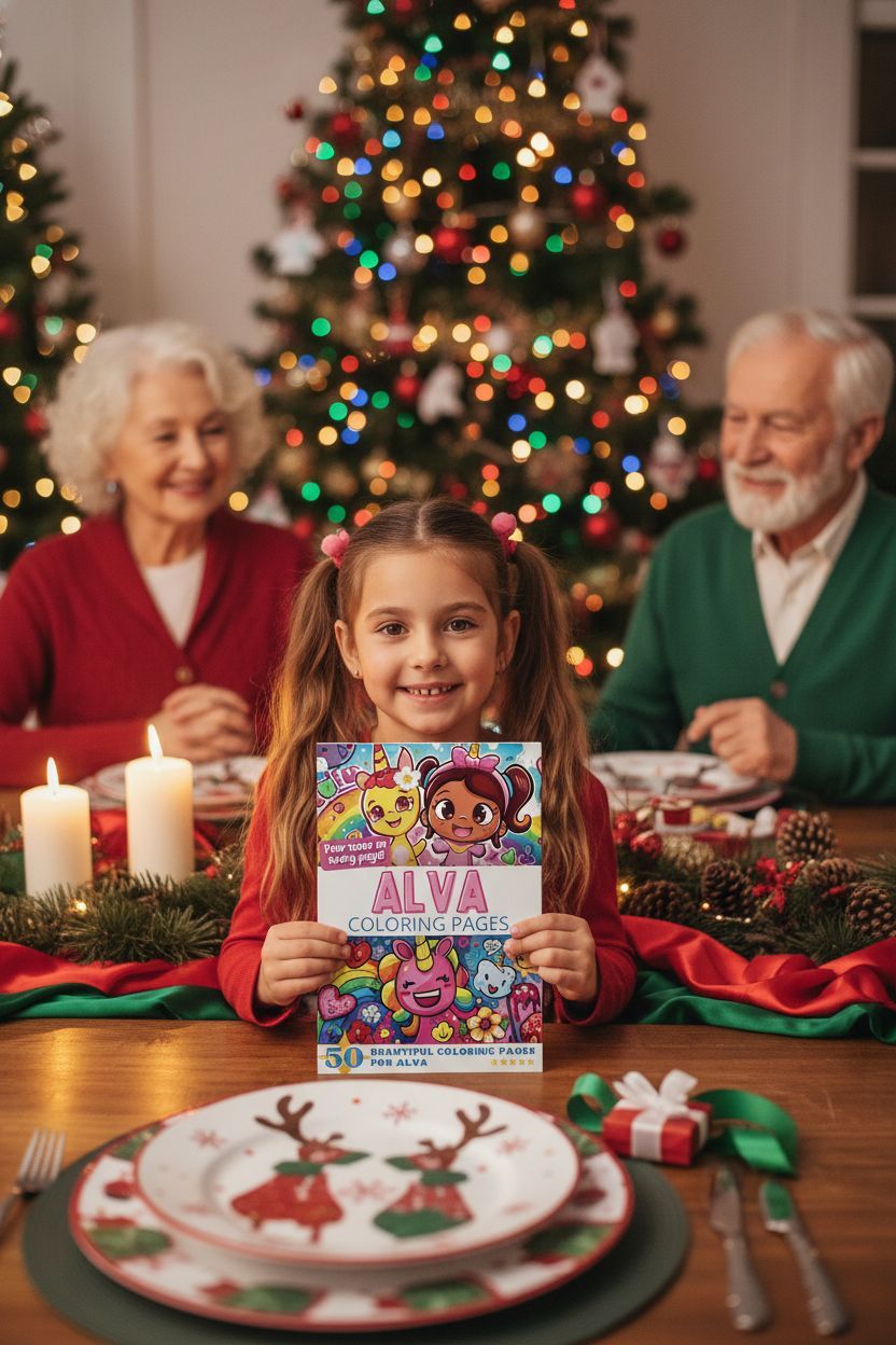 Alva Christmas coloring pages gift
