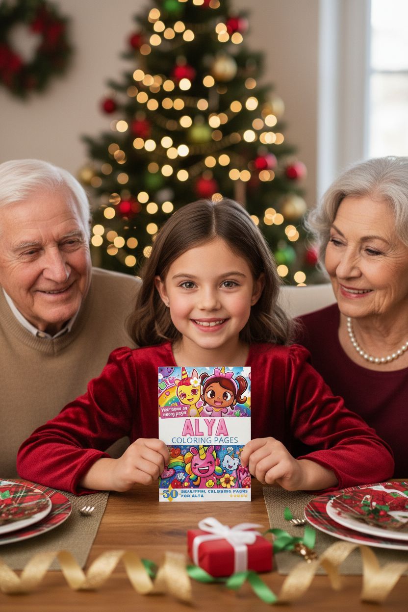 Alya Christmas coloring pages gift