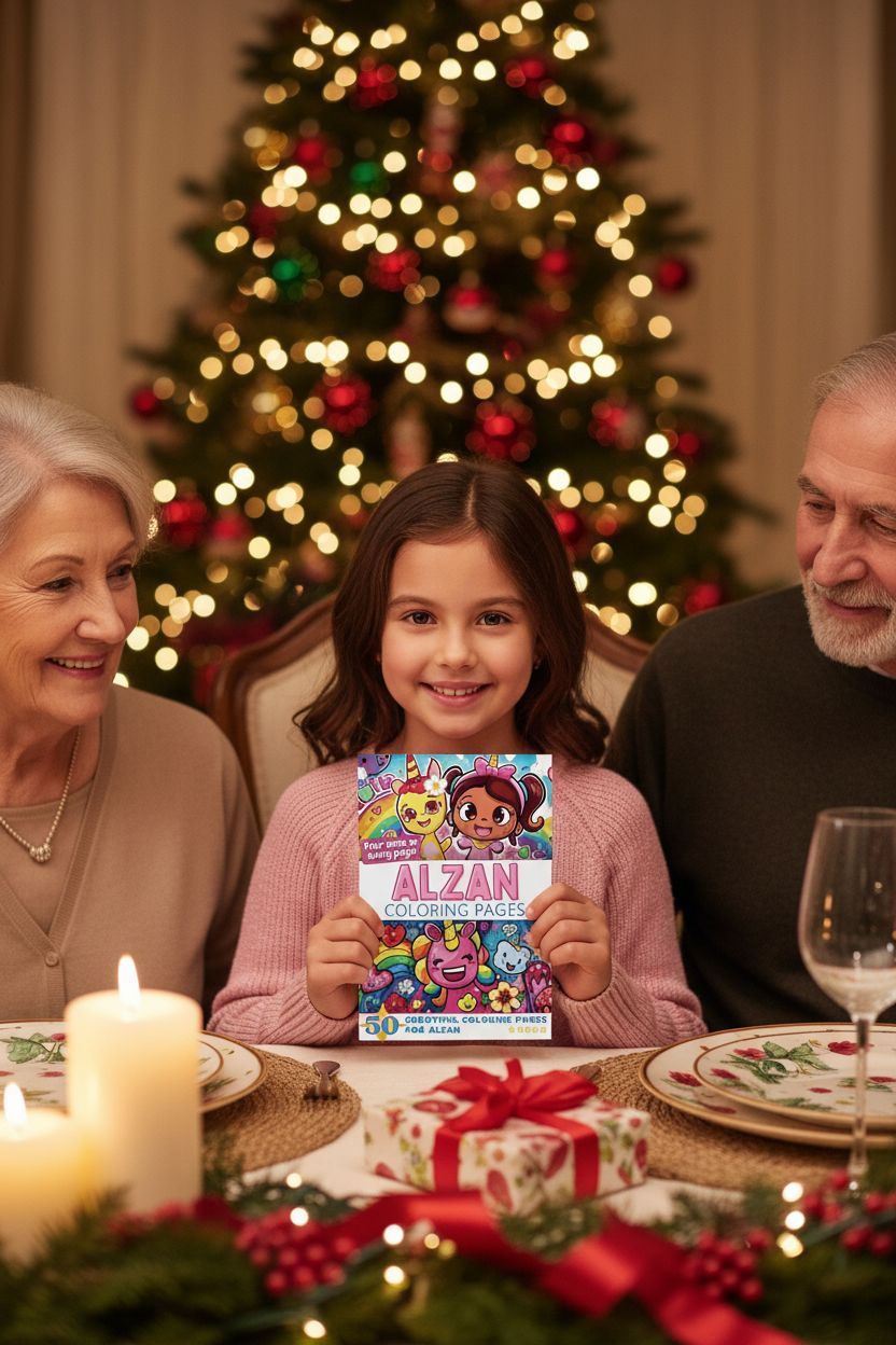 Alzan Christmas coloring pages gift