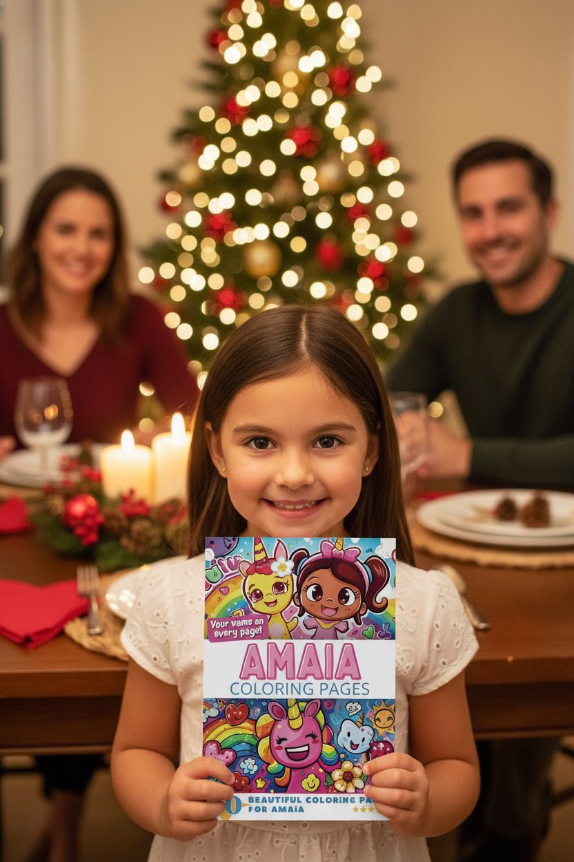 Amaia Christmas coloring pages gift