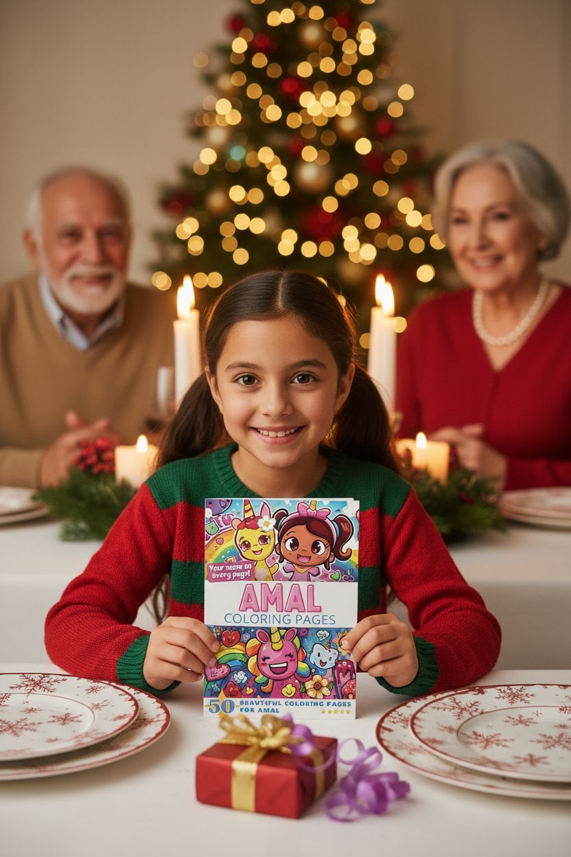 Amal Christmas coloring pages gift