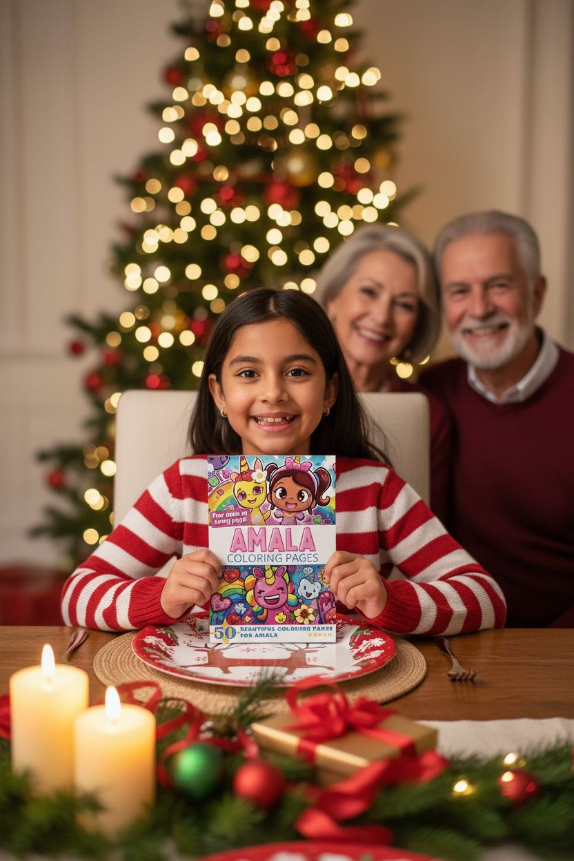 Amala Christmas coloring pages gift