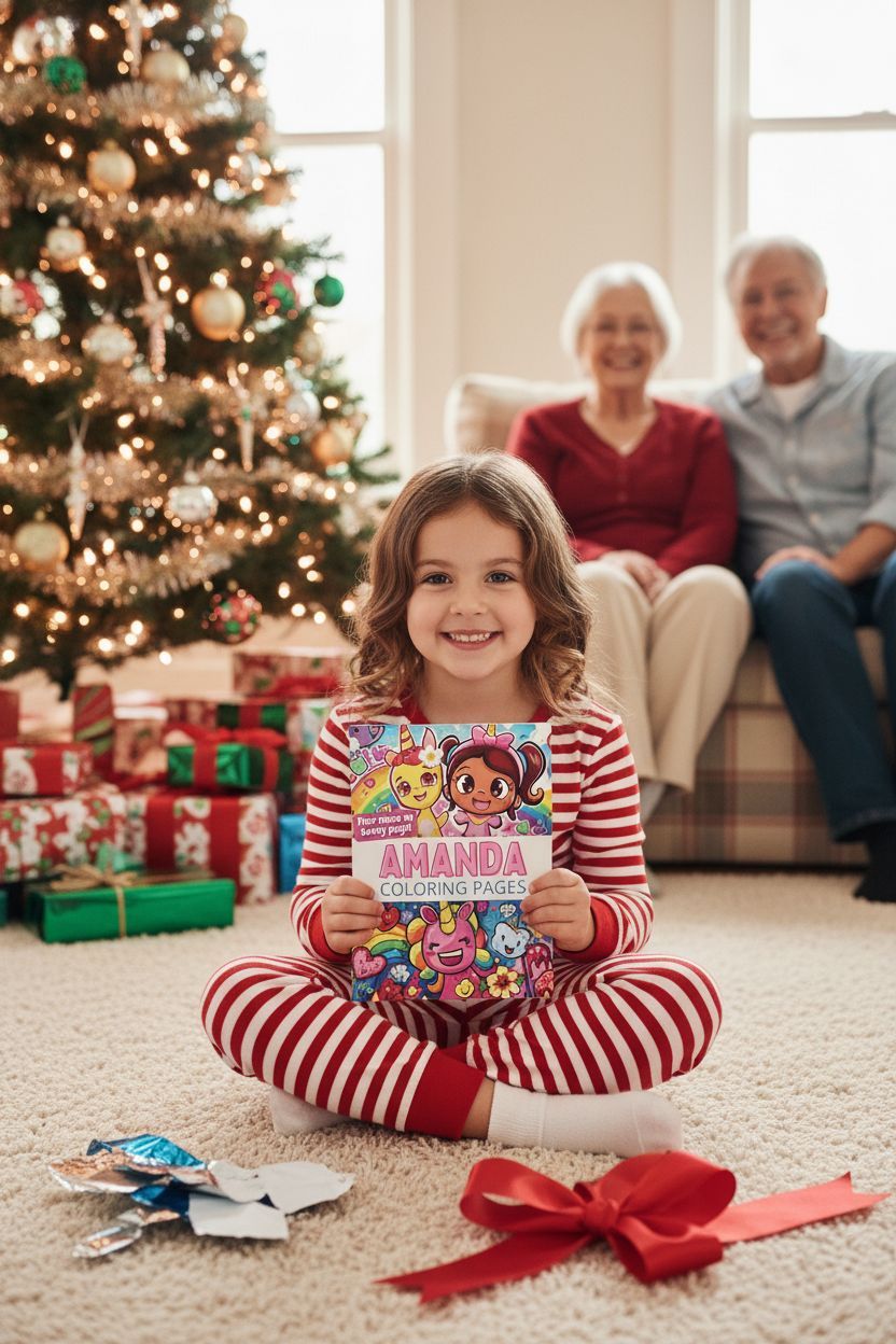 Amanda Christmas coloring pages gift