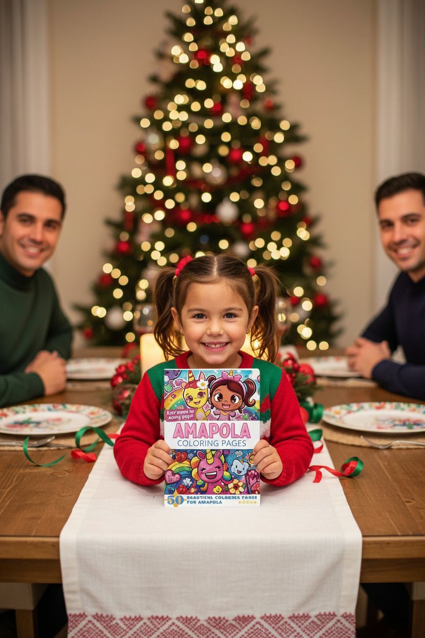 Amapola Christmas coloring pages gift