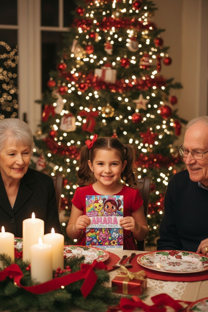 Amara Christmas coloring pages gift