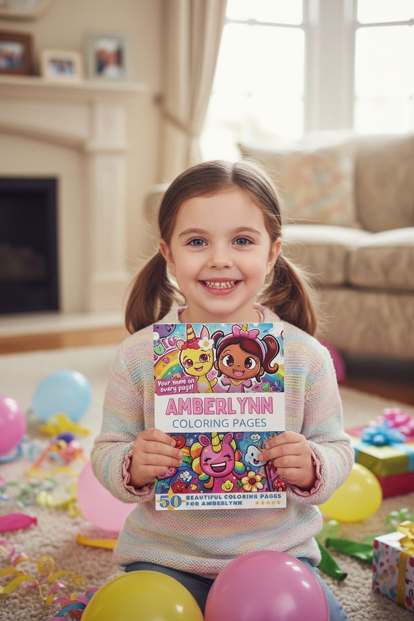 Amberlynn coloring book in use