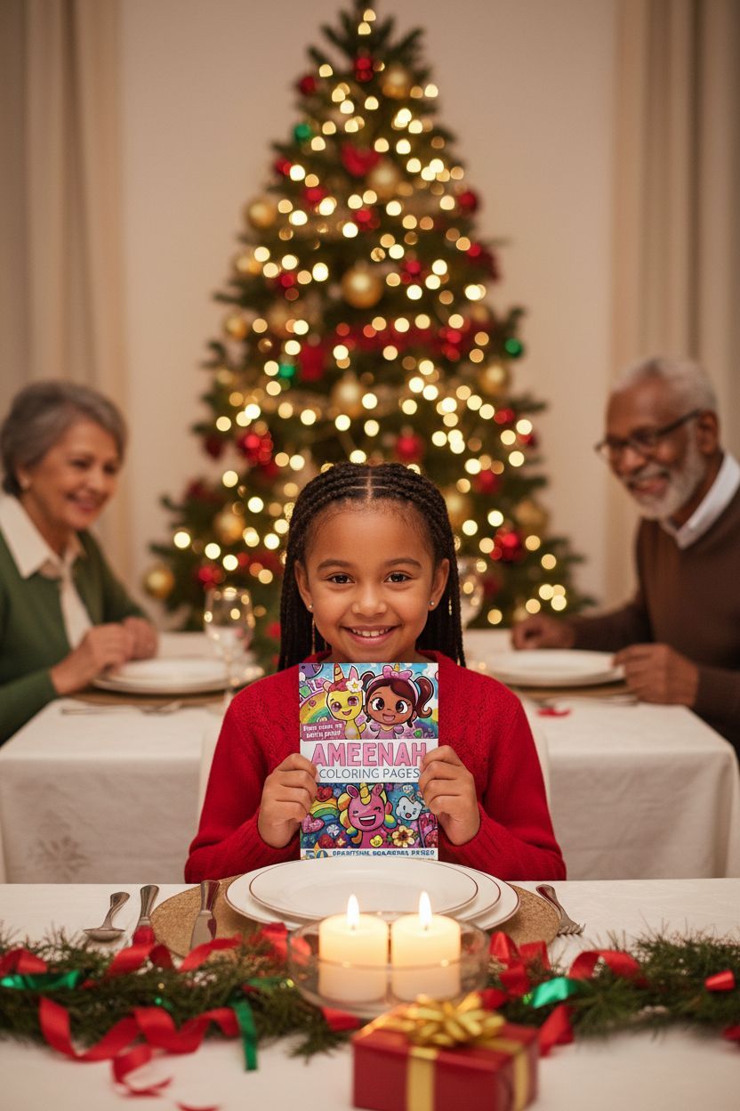 Ameenah Christmas coloring pages gift