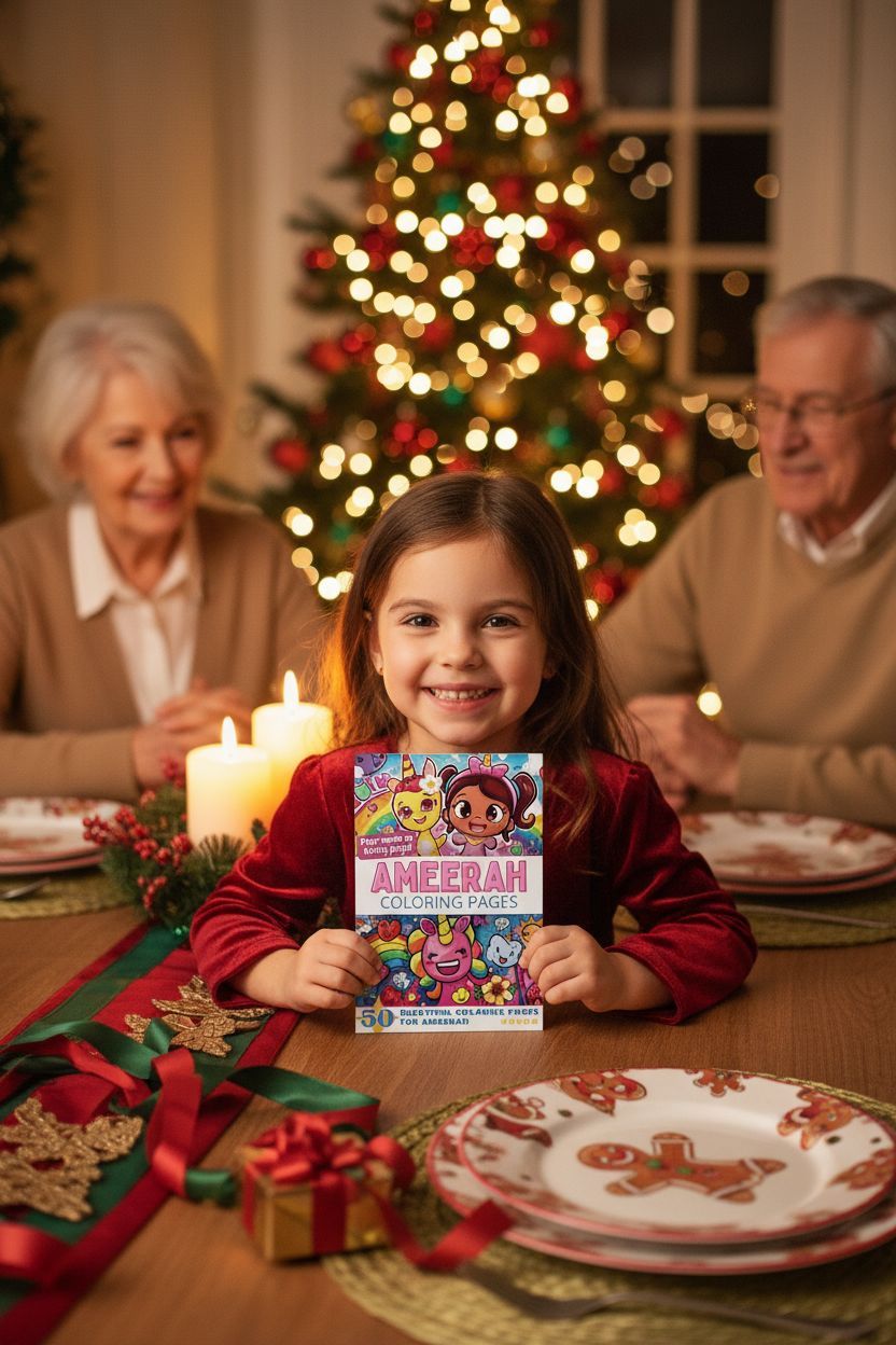 Ameerah Christmas coloring pages gift