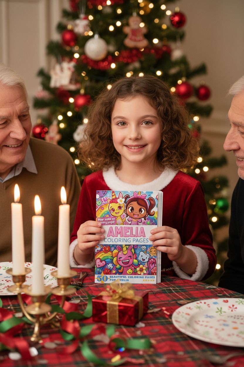 Amelia Christmas coloring pages gift