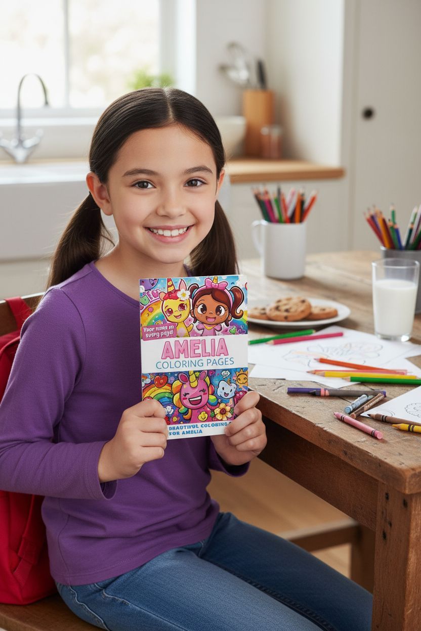 Amelia personal coloring pages