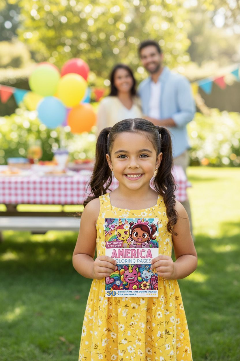 America coloring book in use