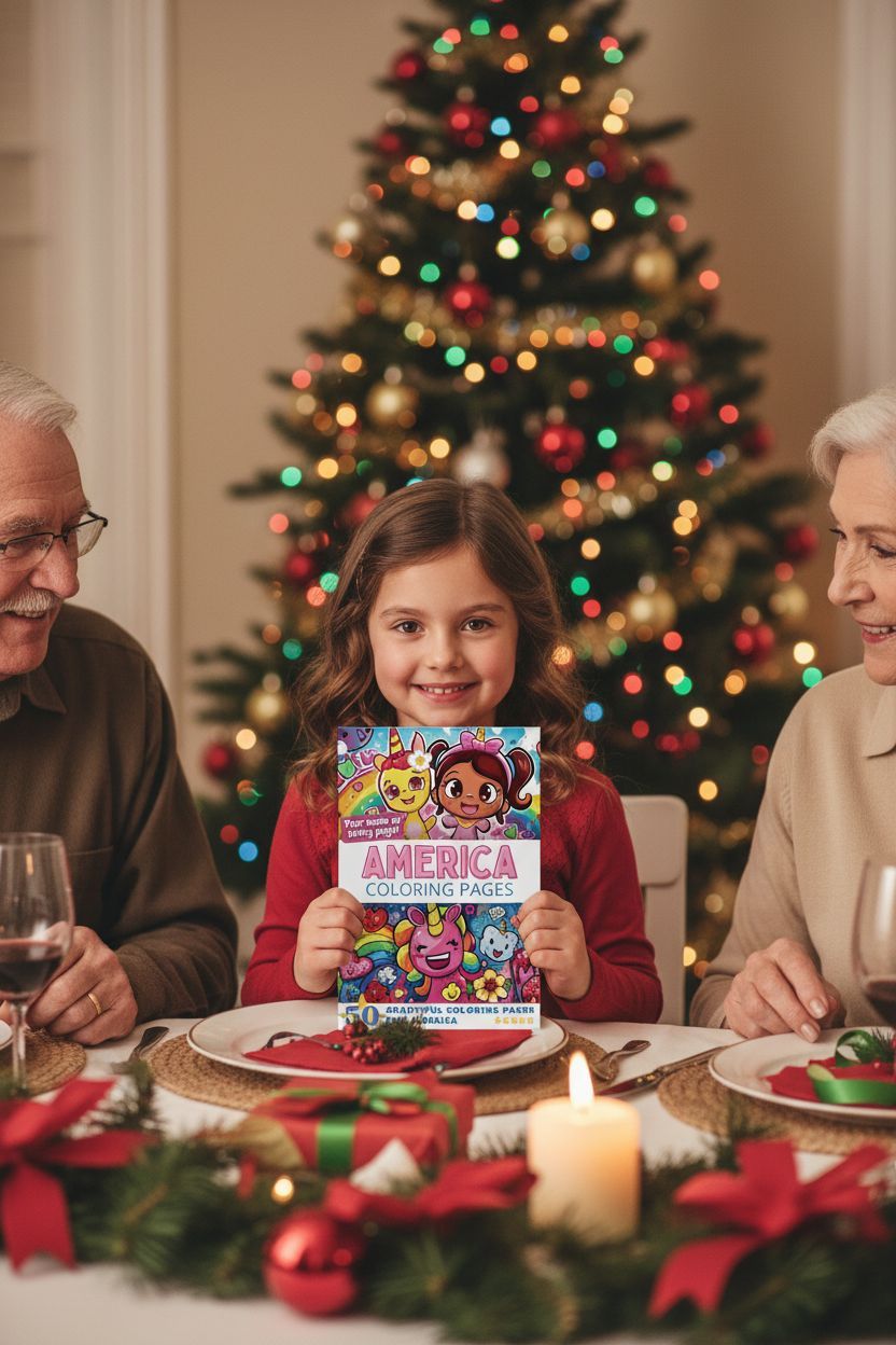 America Christmas coloring pages gift