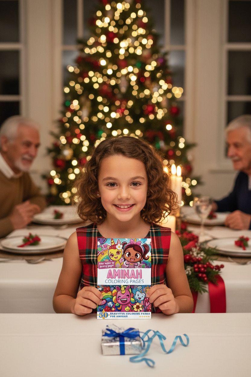 Aminah Christmas coloring pages gift
