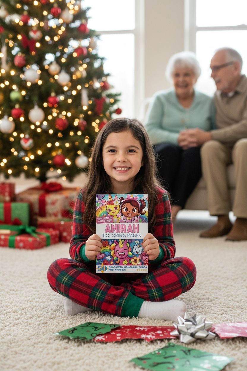 Amirah Christmas coloring pages gift