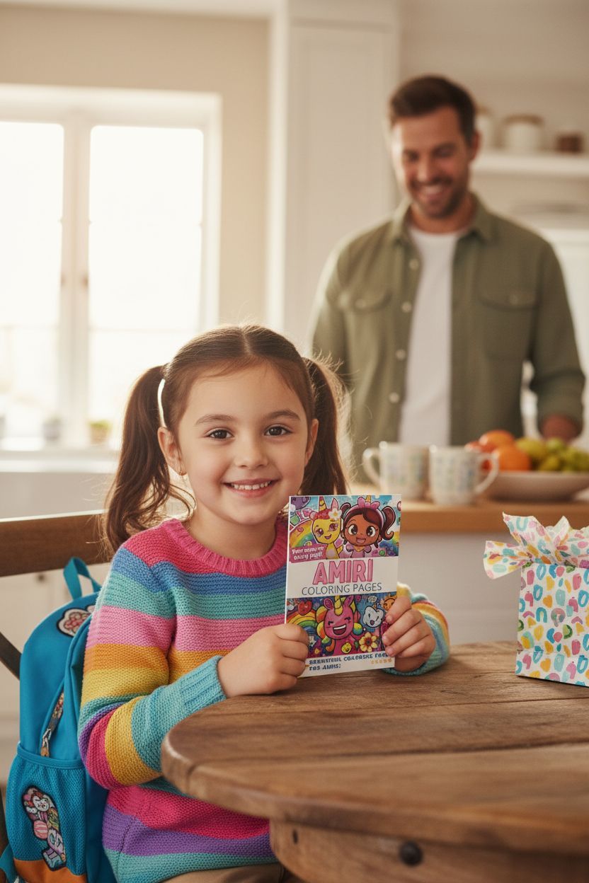 Amiri coloring book in use