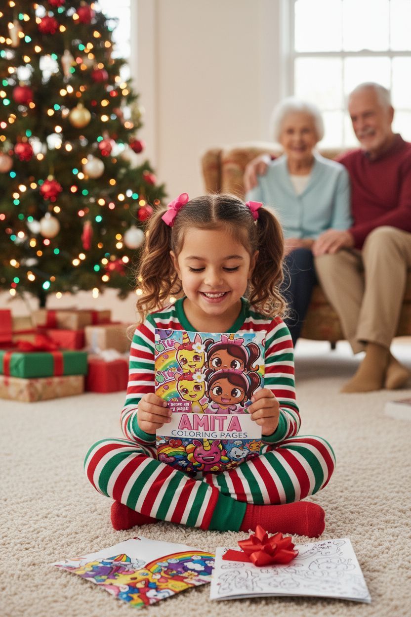 Amita Christmas coloring pages gift