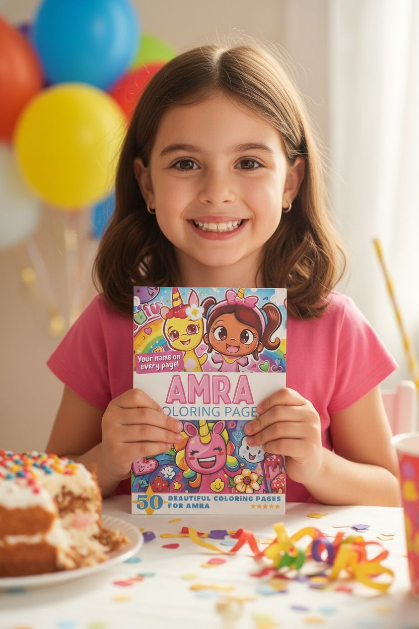 Amra coloring book in use