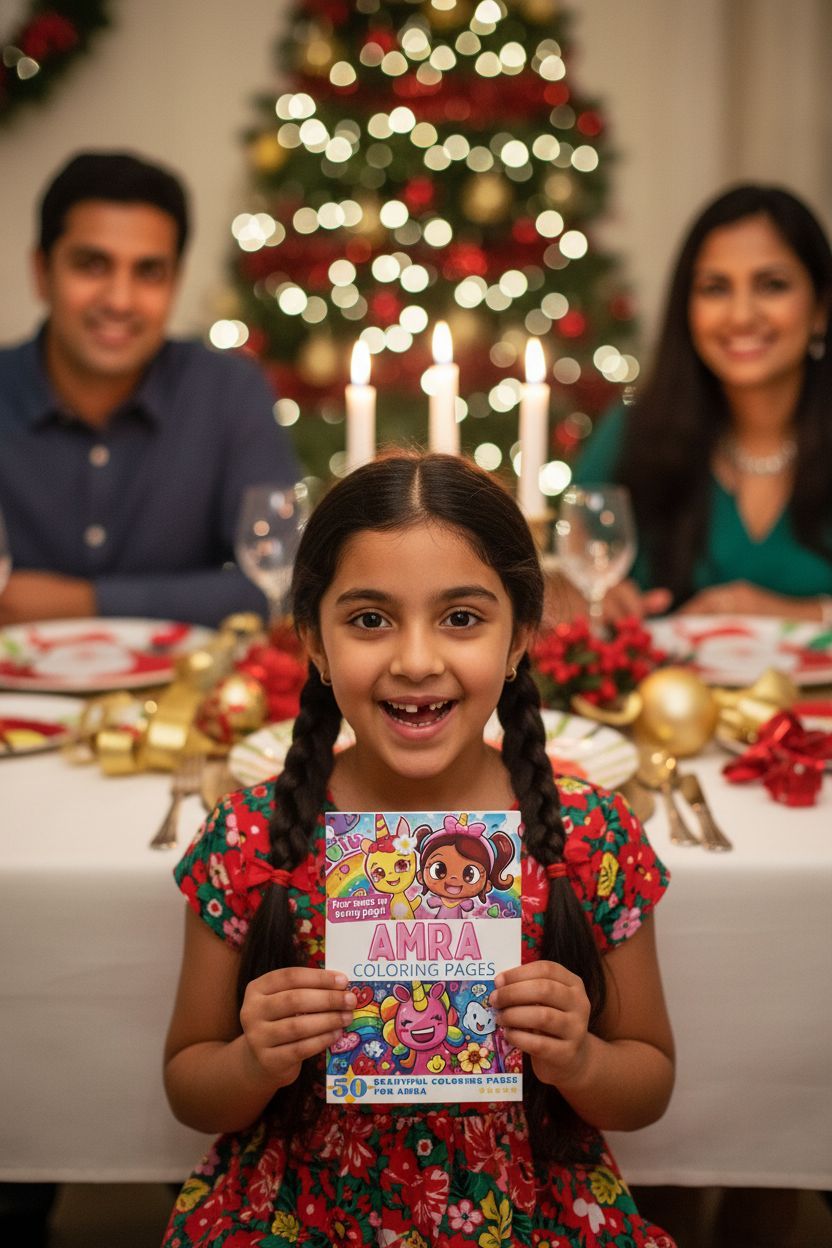 Amra Christmas coloring pages gift