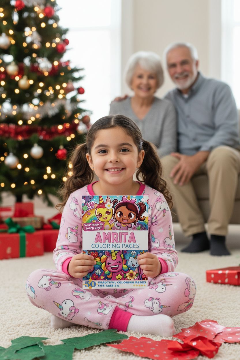 Amrita Christmas coloring pages gift