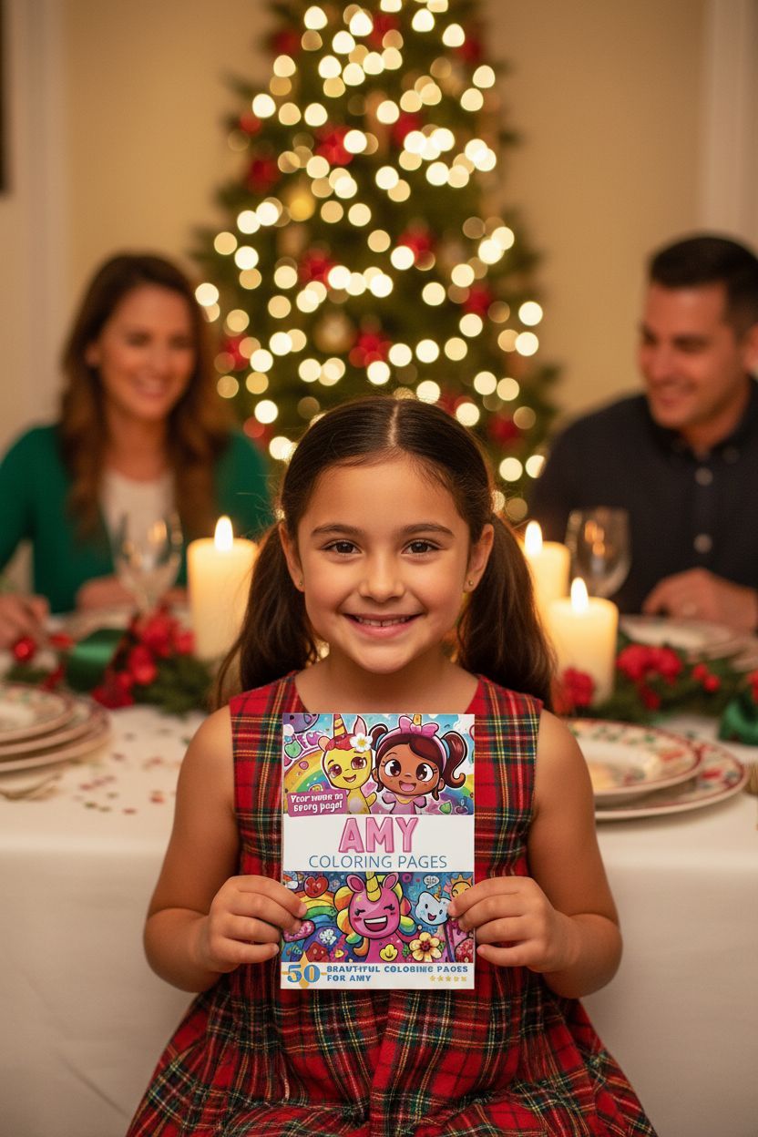 Amy Christmas coloring pages gift