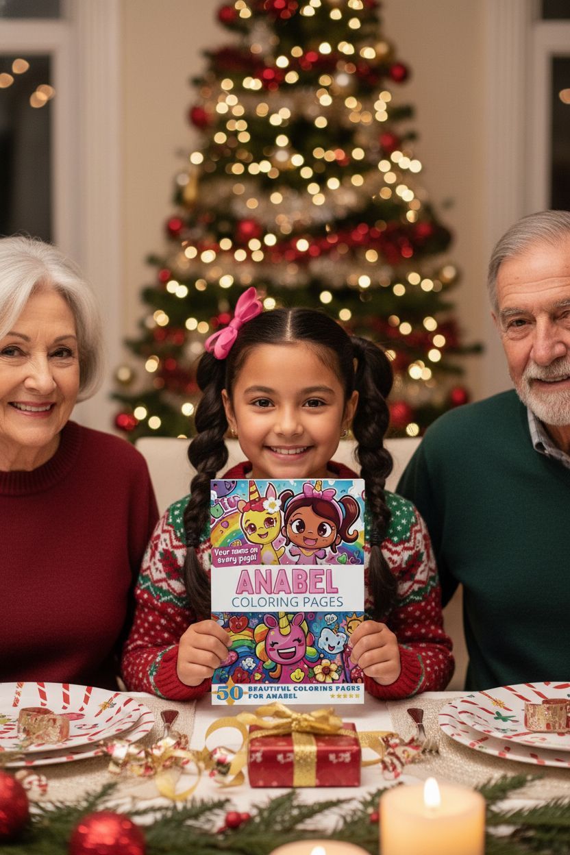 Anabel Christmas coloring pages gift