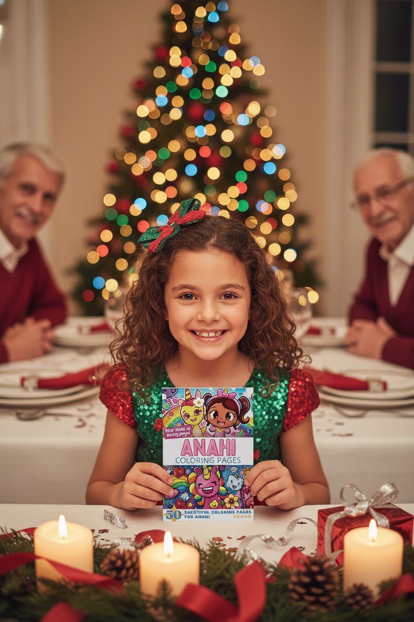 Anahi Christmas coloring pages gift