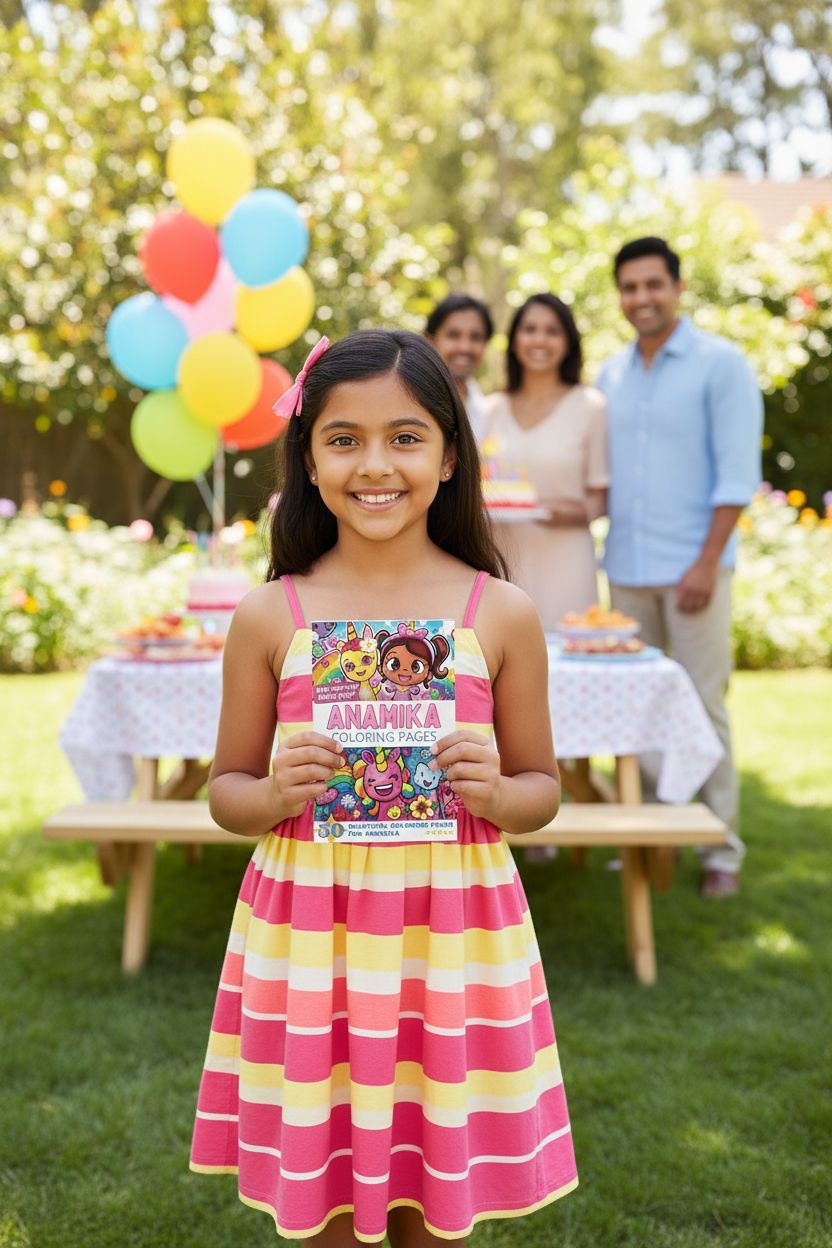 Anamika coloring book in use