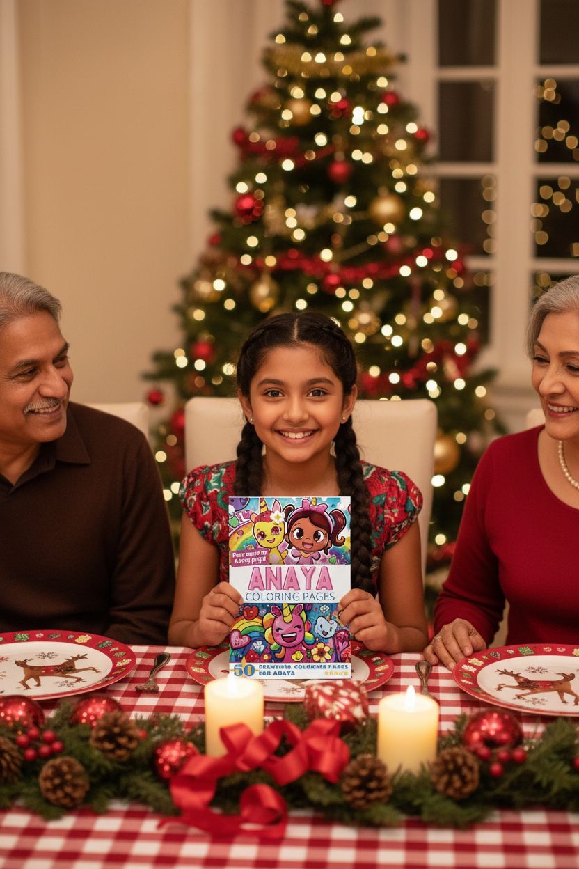 Anaya Christmas coloring pages gift