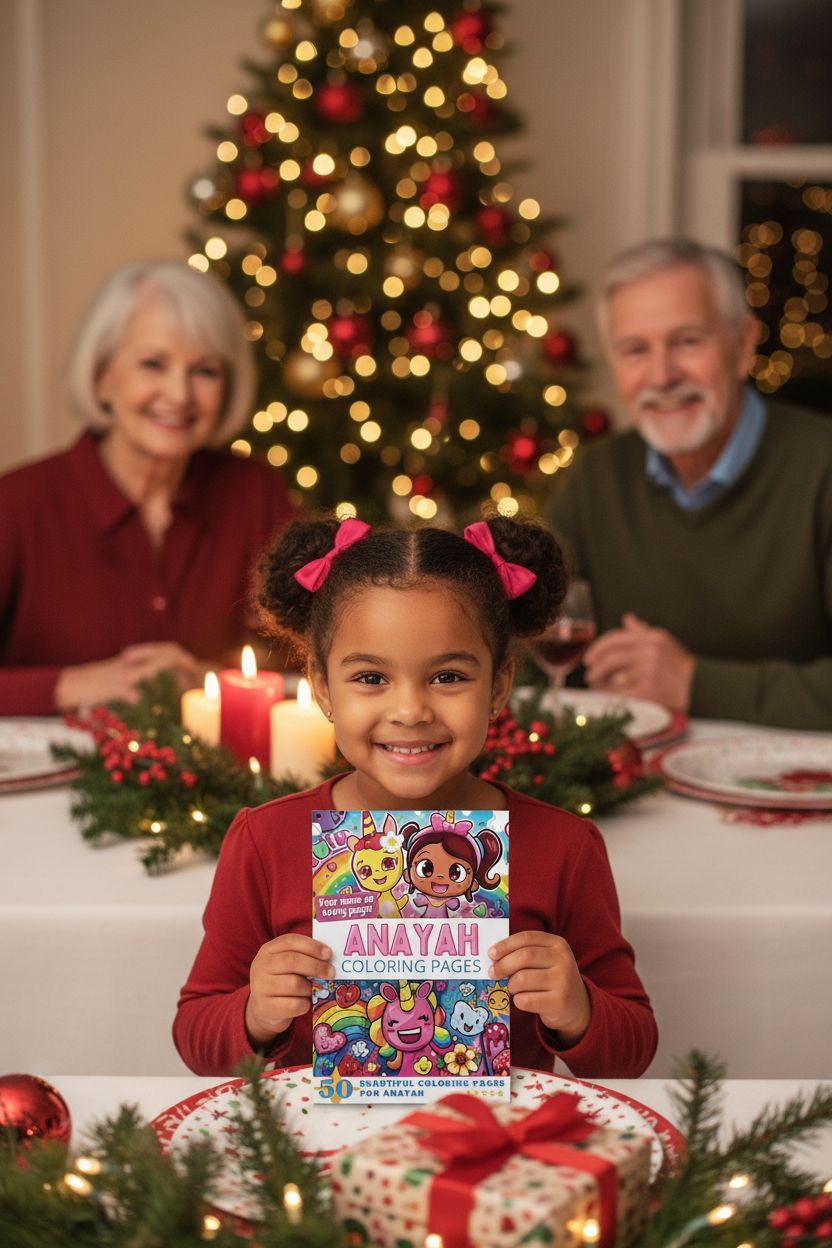 Anayah Christmas coloring pages gift