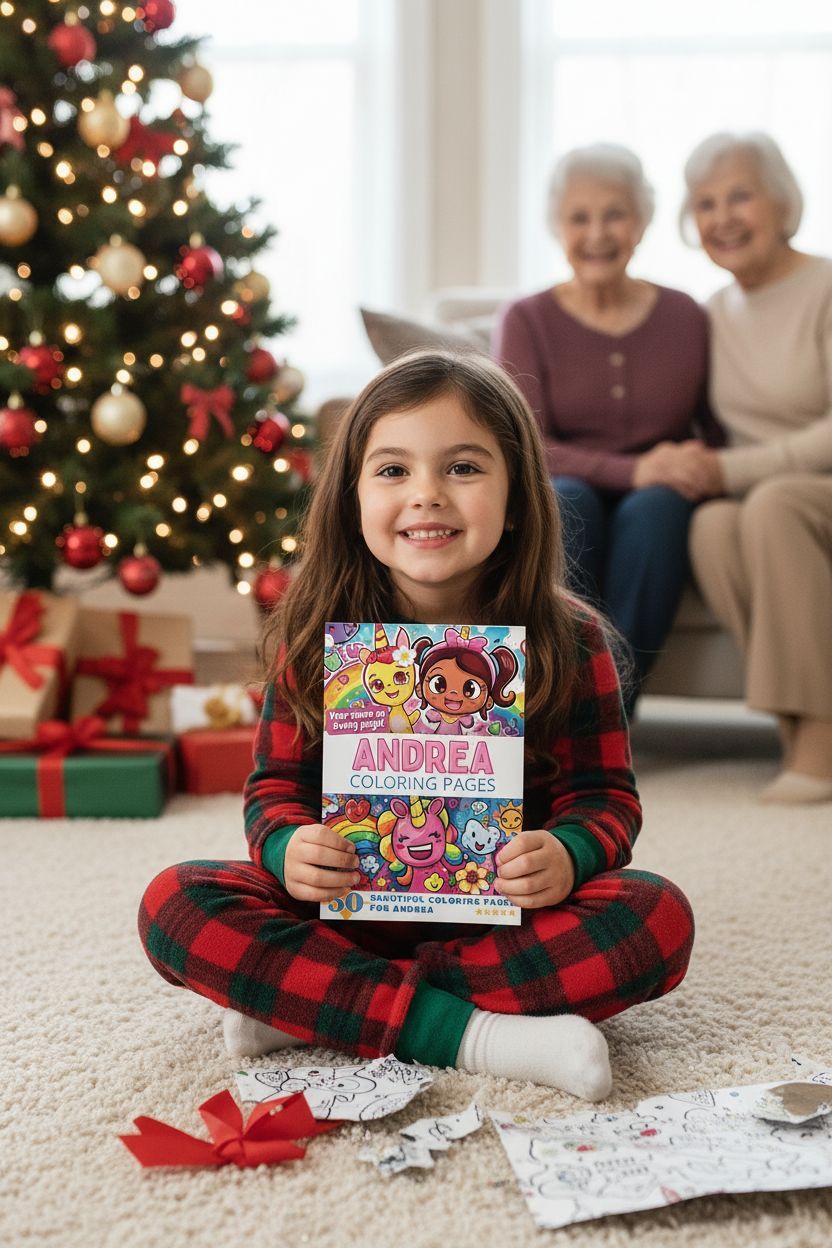 Andrea Christmas coloring pages gift