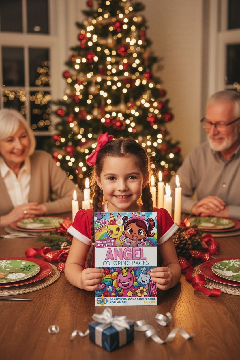 Angel Christmas coloring pages gift