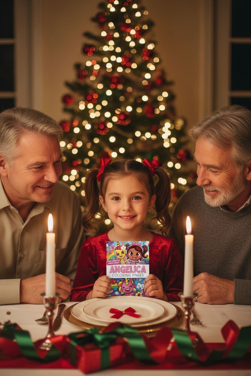 Angelica Christmas coloring pages gift