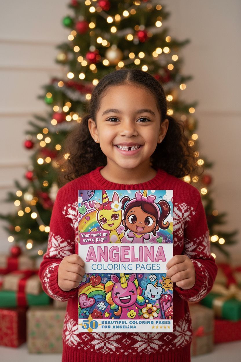 Angelina Christmas coloring pages gift