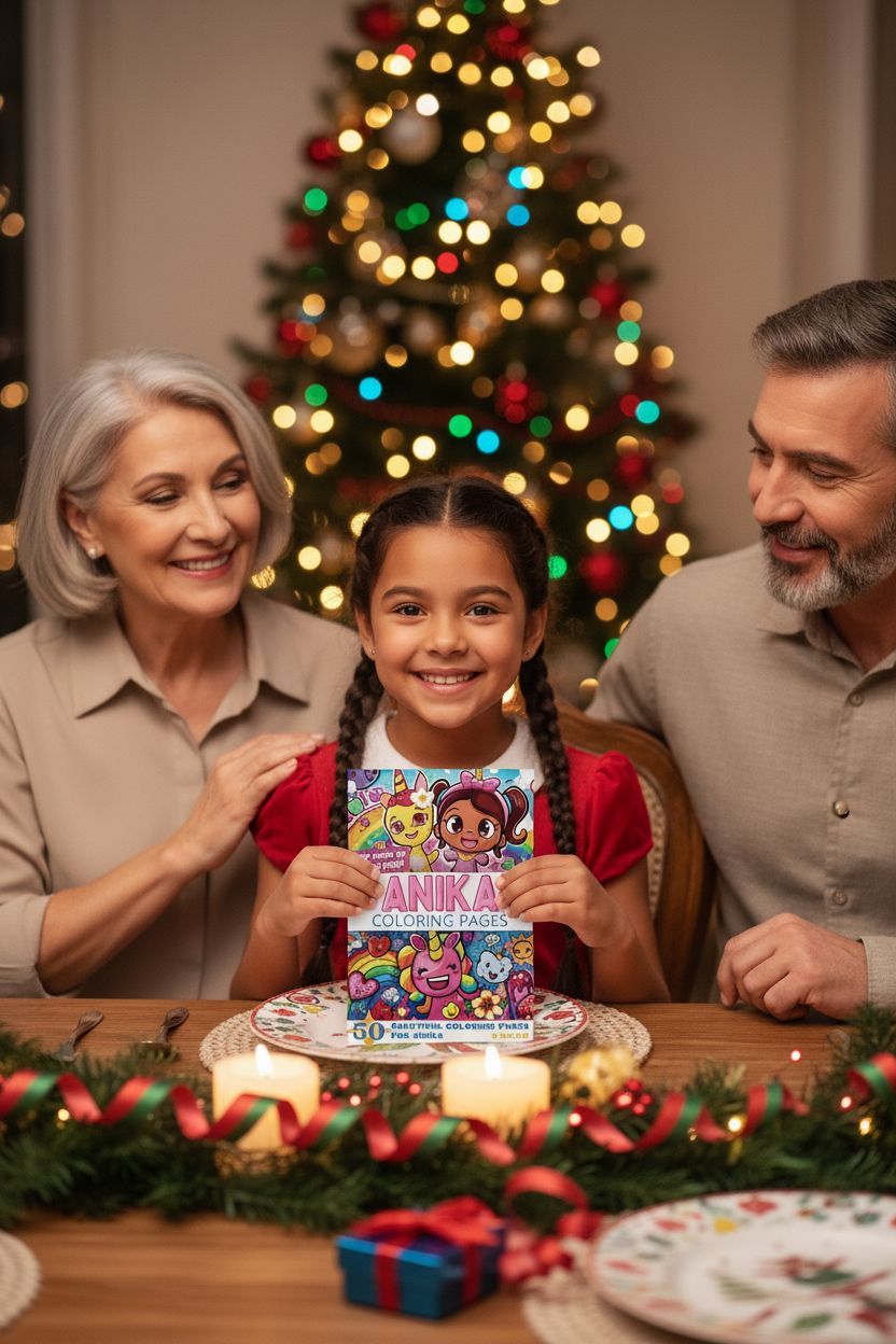 Anika Christmas coloring pages gift