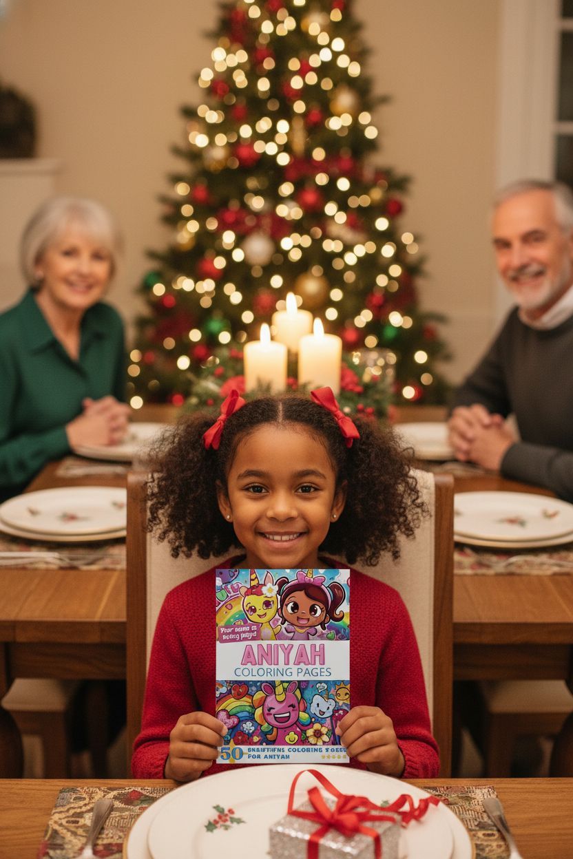 Aniyah Christmas coloring pages gift
