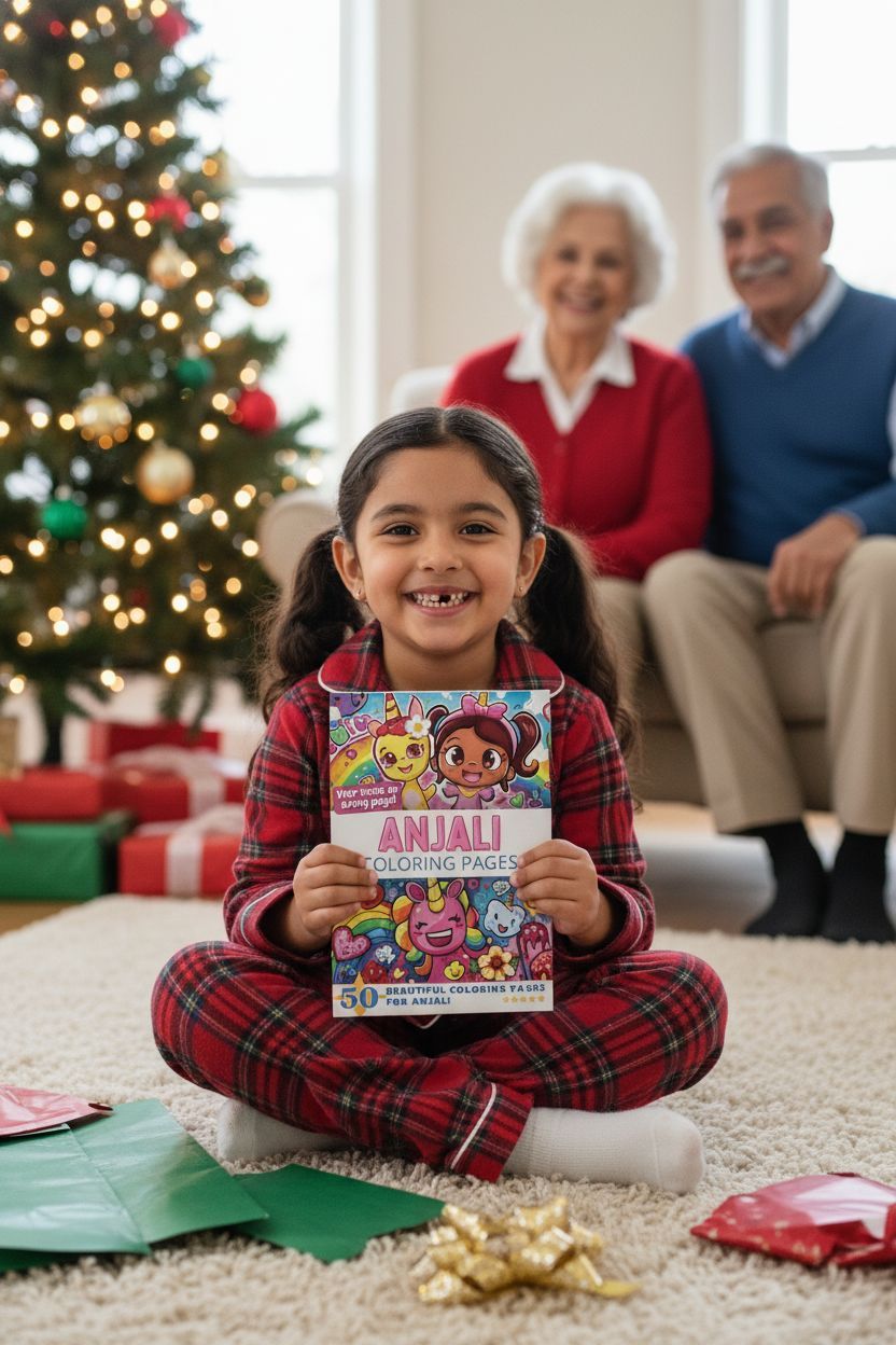 Anjali Christmas coloring pages gift