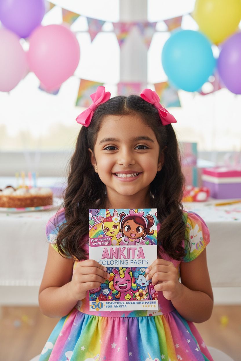 Ankita coloring book in use