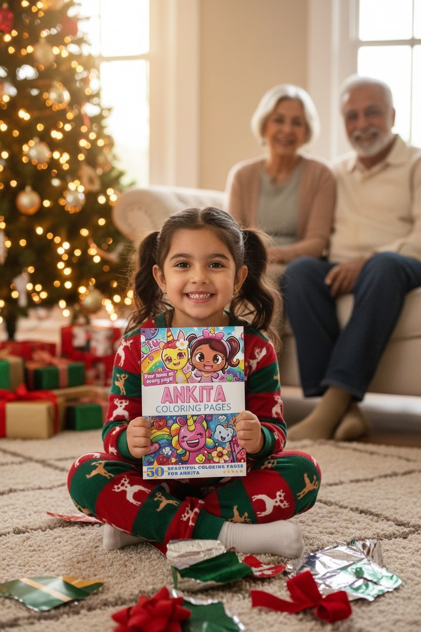 Ankita Christmas coloring pages gift