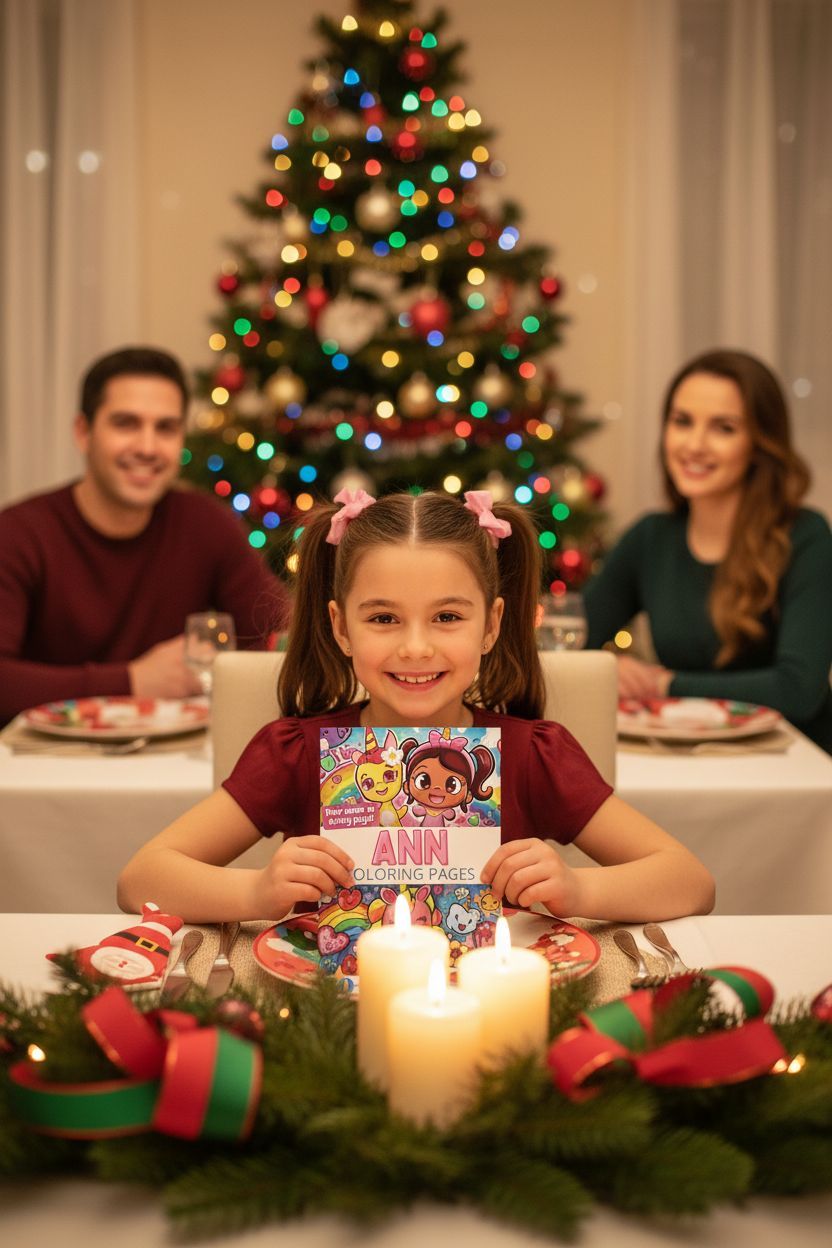 Ann Christmas coloring pages gift