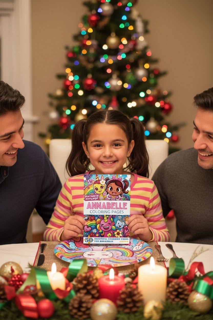 Annabelle Christmas coloring pages gift